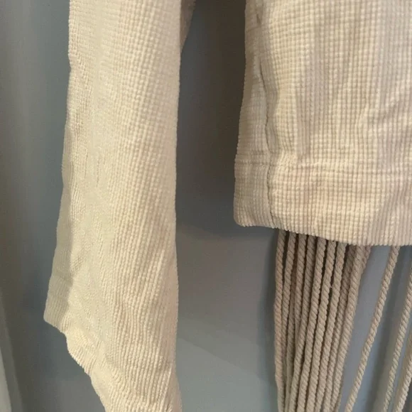 Madewell Corduroy Creamy Ivory Crop Top Size Small - Picture 6 of 7